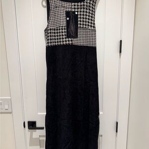Nina Piccalino houndstooth Dress with giraffe pattern size 12